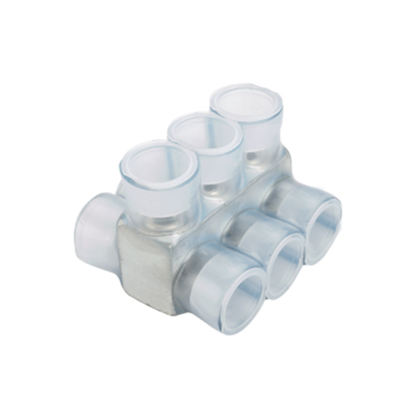 Panduit Multi-Tap Connector, Double-Sided, Clear Insulation, 3, PCSB600-3-3Y PCSB600-3-3Y